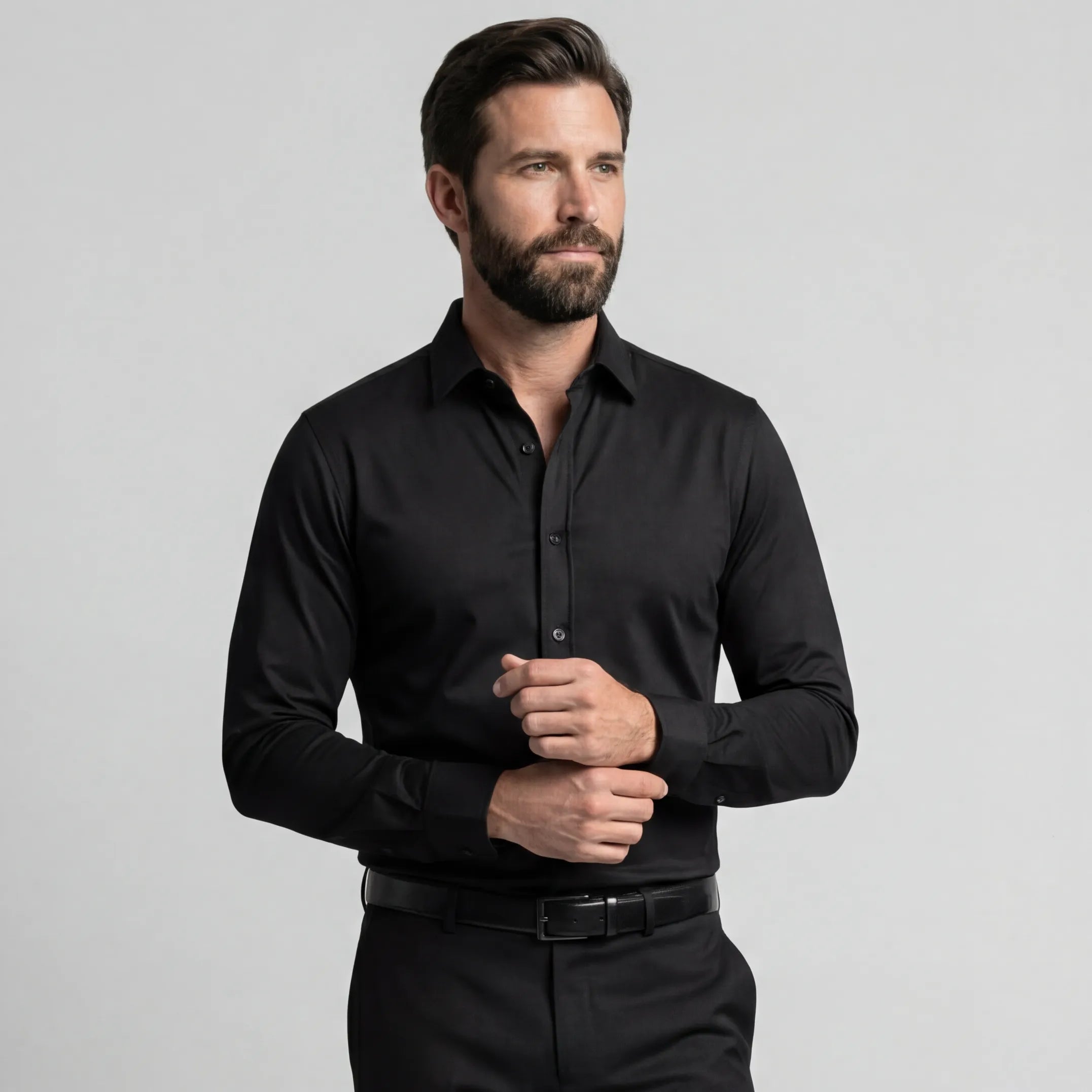 Wrinkle-Free Fitted Cut Shirt
