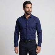 Wrinkle-Free Fitted Cut Shirt