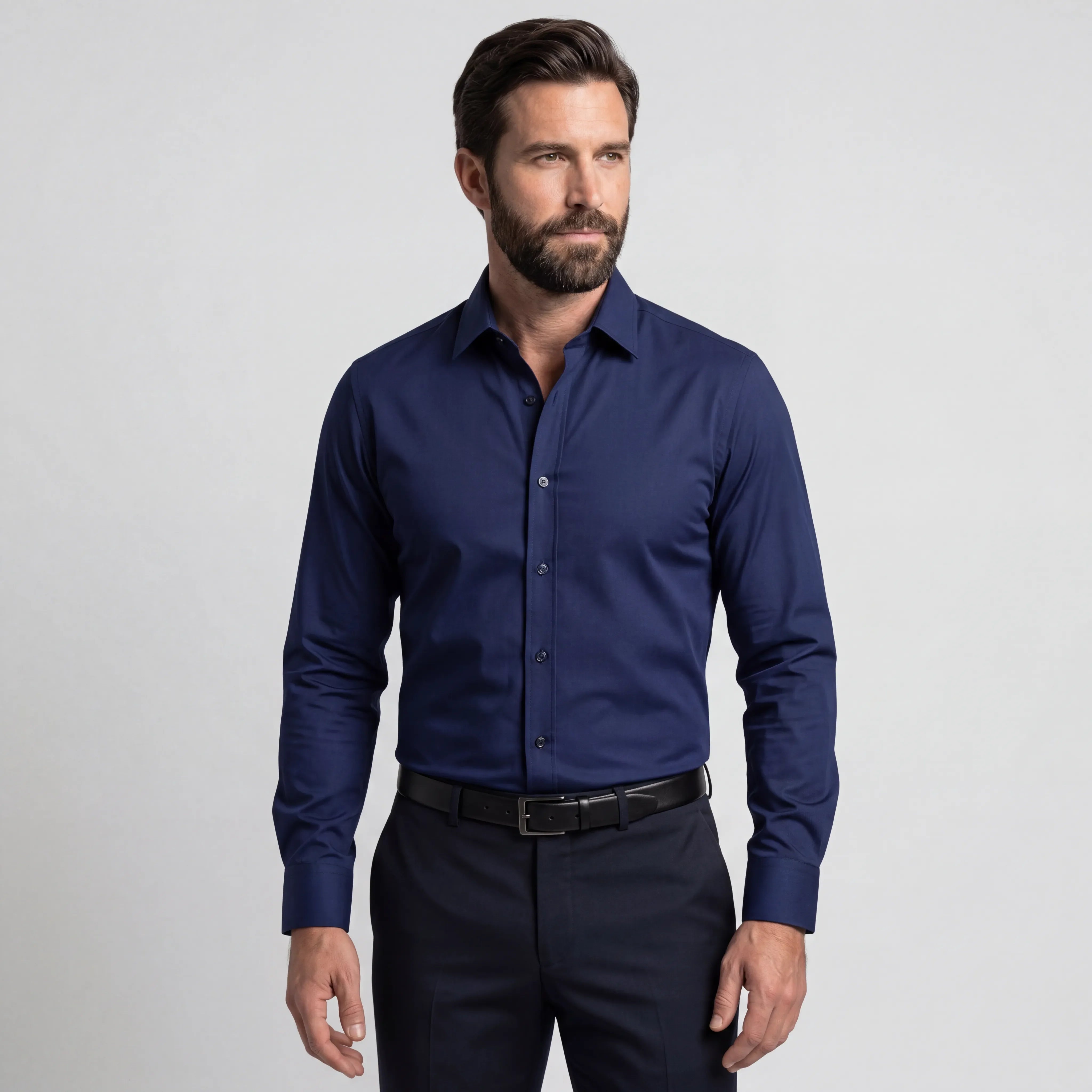 Wrinkle-Free Fitted Cut Shirt