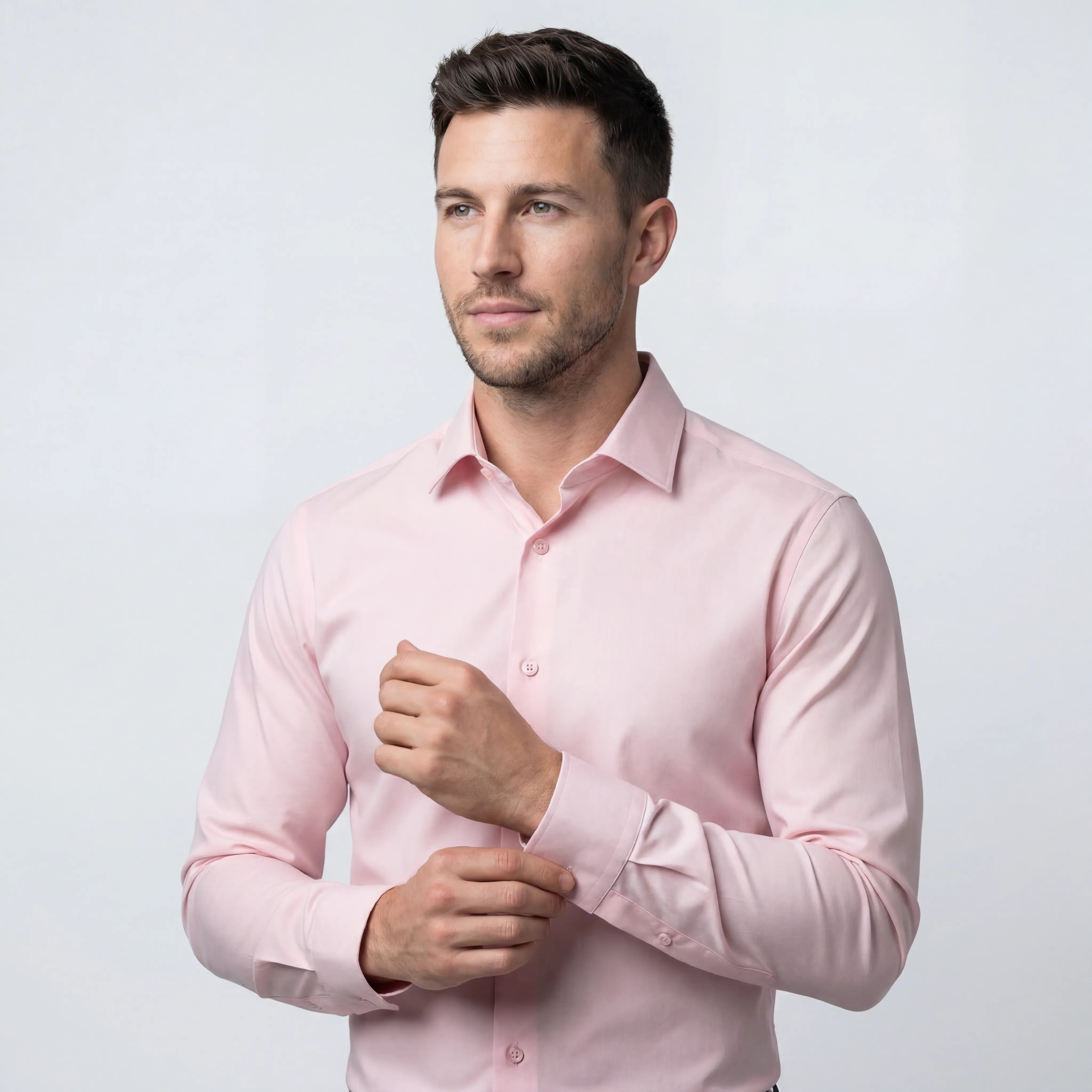 Wrinkle-Free Fitted Cut Shirt